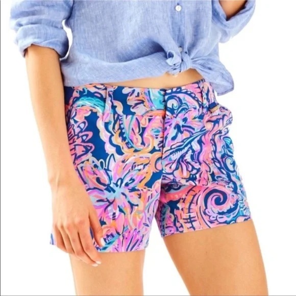 Lilly Pulitzer Callan 5” Shorts Drop Me A Lime Size 2 - Picture 1 of 7